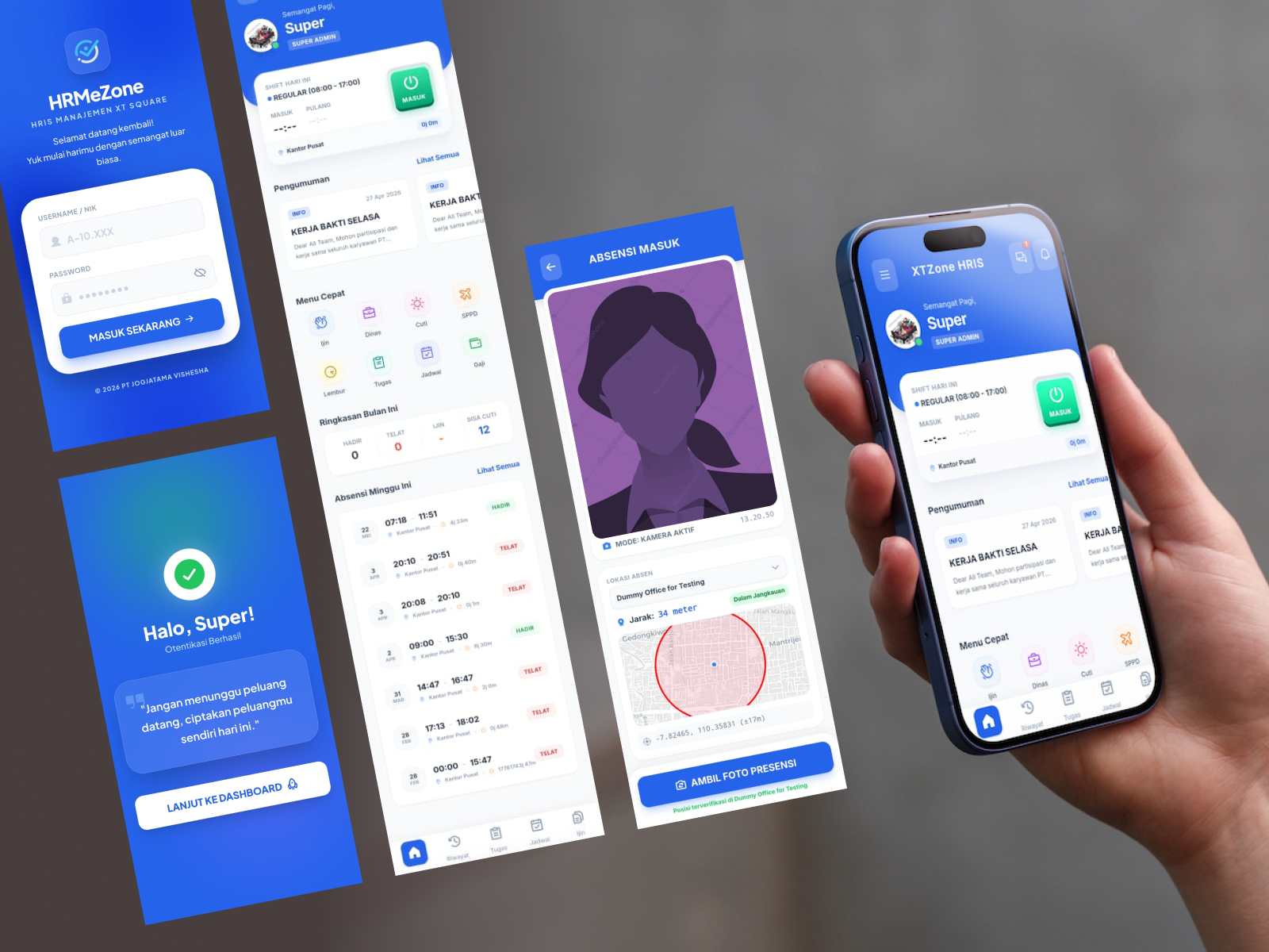 Modern HR Management System UI/UX admin panel android app design attendance calendar cleanuui dashboard dashboard ui data visualization employee management hris management system mobile app product design saas ui ux web design