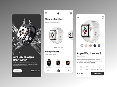 Smart Watch App UI Design app ui app ui design design mobile app ui ui design watch app ui