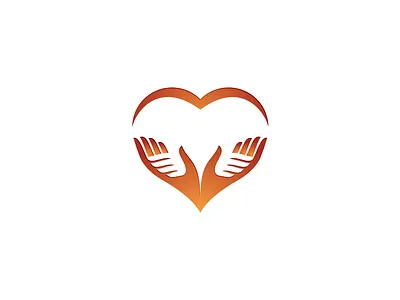 Heart Logo FOR SALE branding design for sale graphic design hands heart illustration logo negative space vector