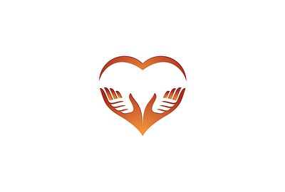 Heart Logo FOR SALE branding design for sale graphic design hands heart illustration logo negative space vector