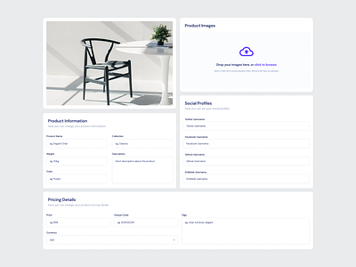 Product Settings Page - Horizon UI admin dashboard admin panel admin template analytics dashboard ecommerce ecommerce store free online shop online store product product page product settings settings shop store template ui