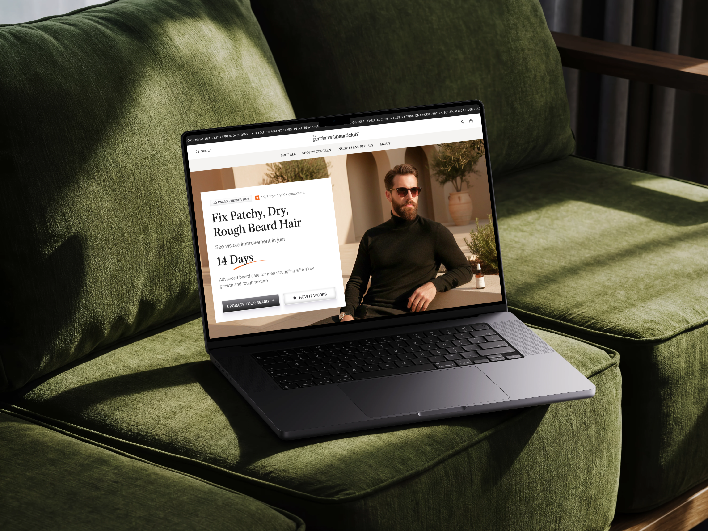 The Gentlemans Beard Home Page Redesign interface product service startup ui ux web