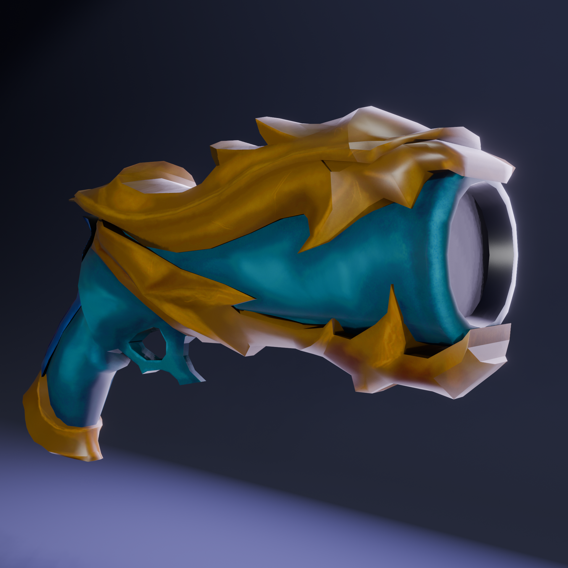 3D Stylized - Fantasy gun 3d asset blender game stylized