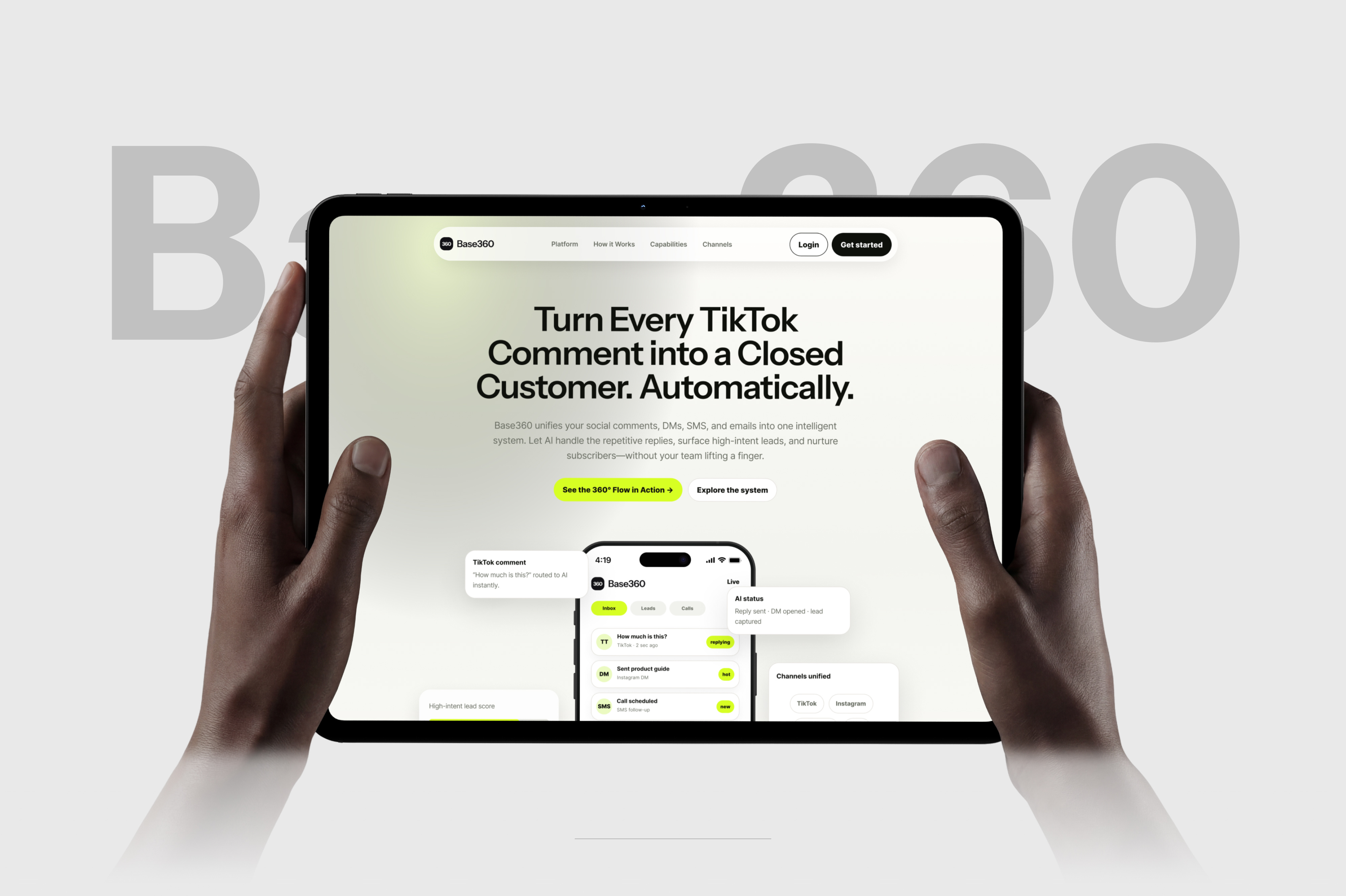 Base 360 website ai web automation business website figma design landing page marketing web tiktok ui ui design ui ux web design website website design