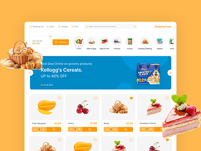 Grocery E-commerce Website ecommerce ecommerce app design ecommerce landing page ecommerce mobile app ecommerce website grocery ecommerce website uiux