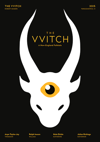 The VVitch movie poster devil film goat horror morbid movie movieposter occultism plakat poster roberteggers satan thevvitch witch