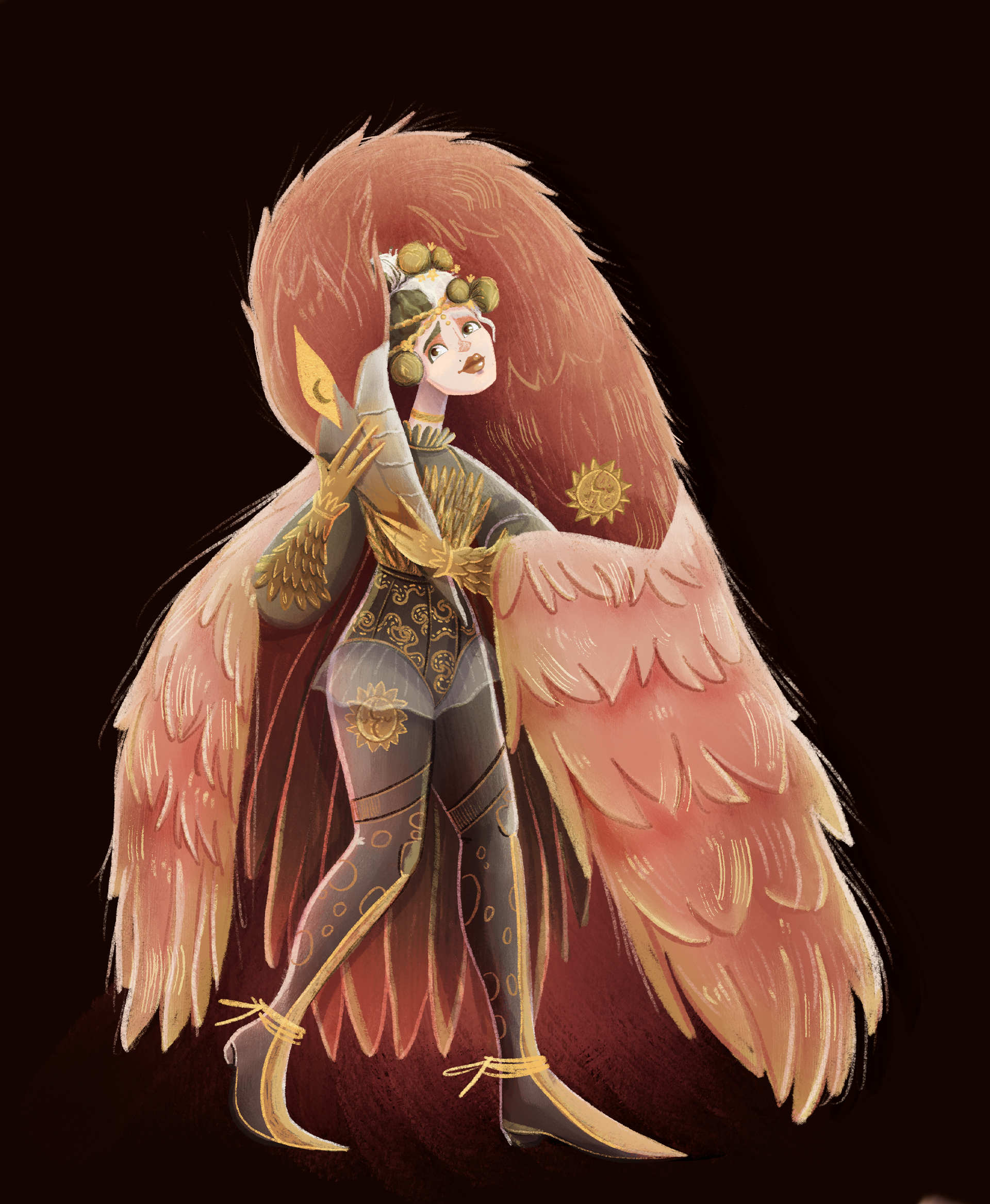 Packaging Illustration Girl and Bird Art concept art branding character design design illustration procreate raster illustration