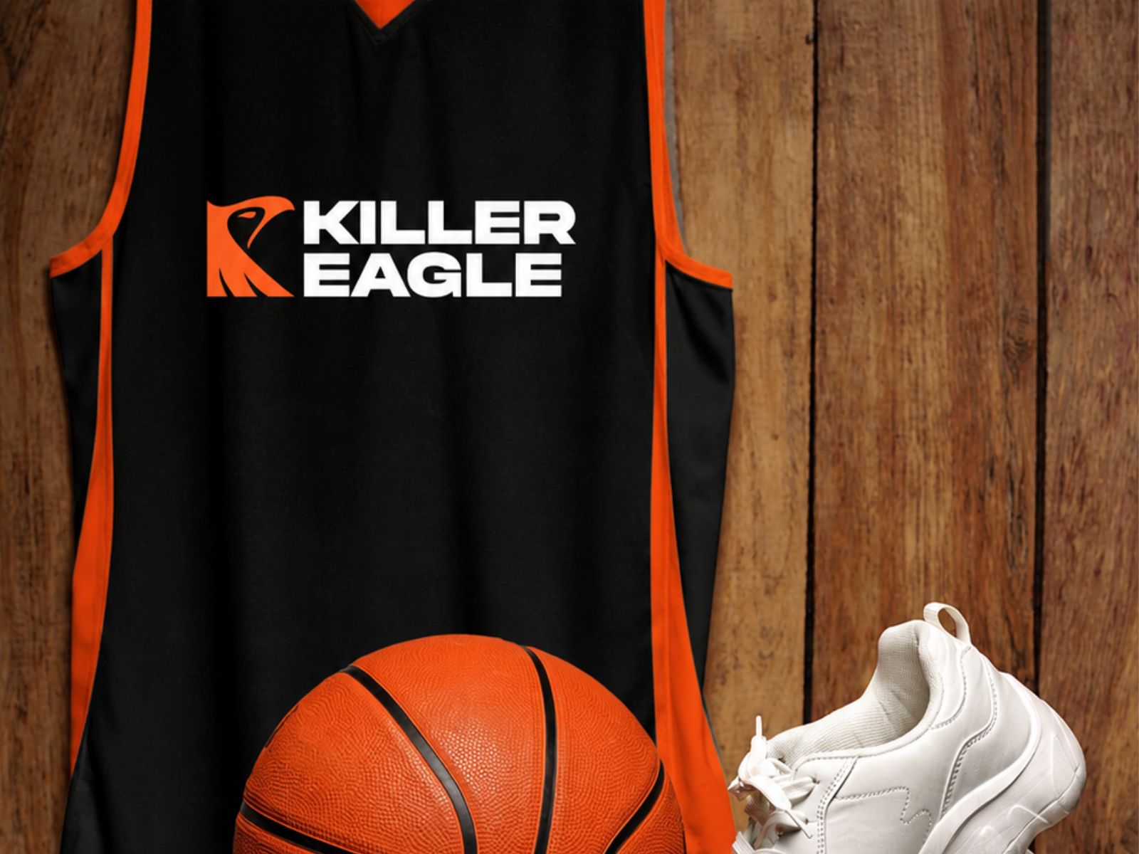 KILLER EAGLE LOGO AND VISUAL IDENTITY animal ball basket bird brand branding club design eagle graphic design inspiration logo modern sport trend vector