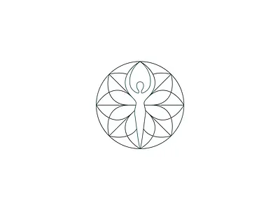 Blossom Human Logo FOR SALE branding design for sale geometric graphic design illustration logo natural organic plants vector