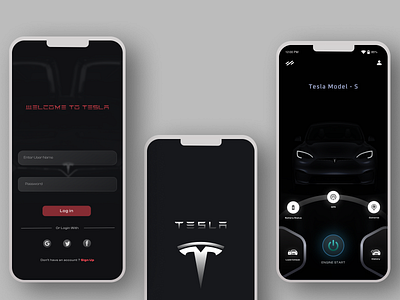 Tesla concept App UI app design tesla design ui ui design ux ux design