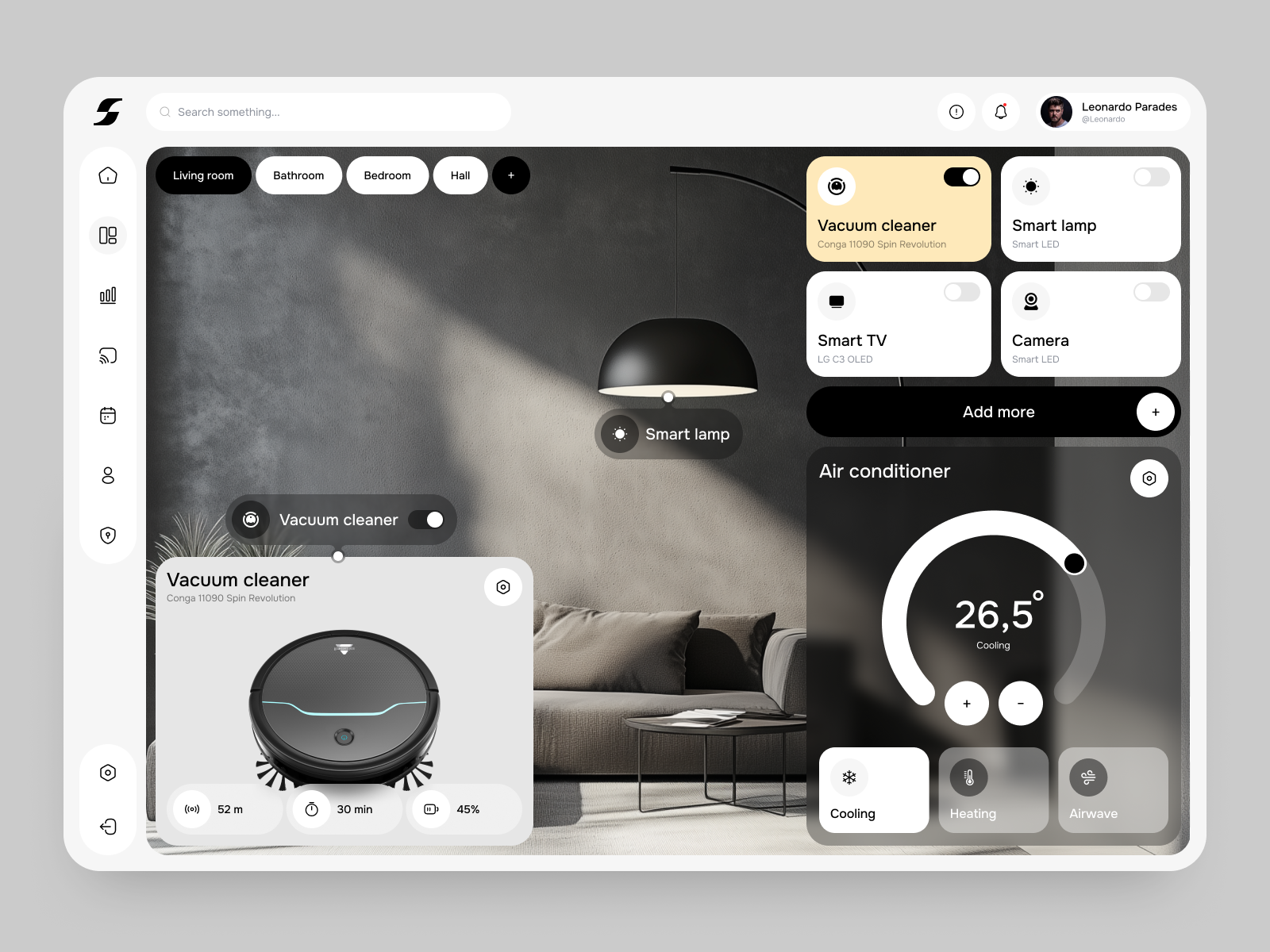 🏠 Product design for the smarthome app | Hyperactive clean ui dashboard design hyperactive interior product product design room saas smart device smart home ui ux