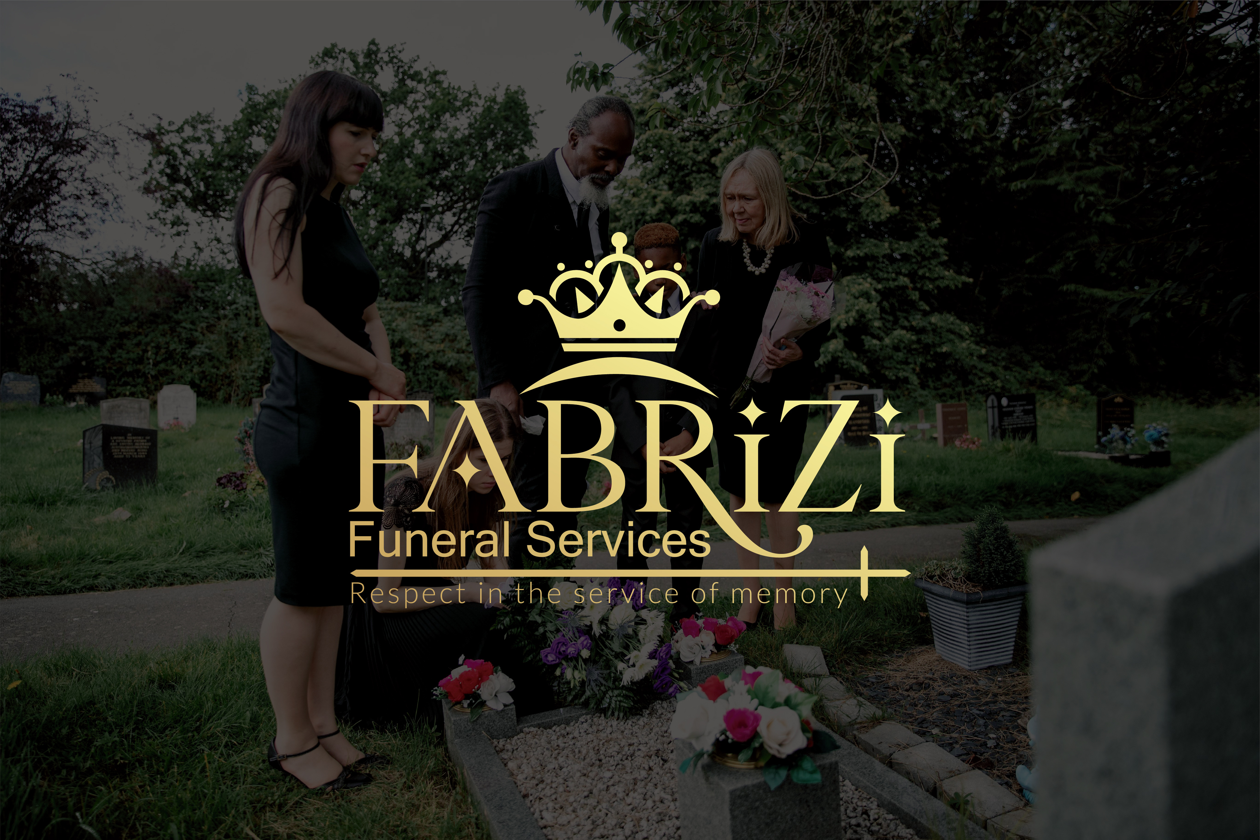 FABRIZI Funeral Services | Premium Funeral Brand Identity & Luxu brand identity branding casket design coffin design coffin logo coffin logo design elegant logo funeral branding funeral home funeral logo funeral services graphic design logo design luxury branding luxury logo memorial branding memorial services serif logo typography visual identity
