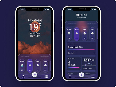 Weather App UI Design app branding design graphic design ui ux