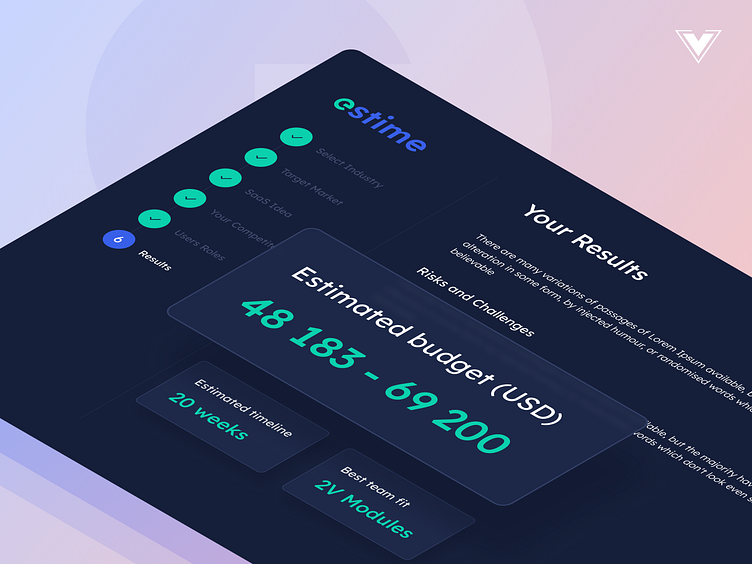 AI-powered SaaS Estimator UI/UX by 2V Modules on Dribbble