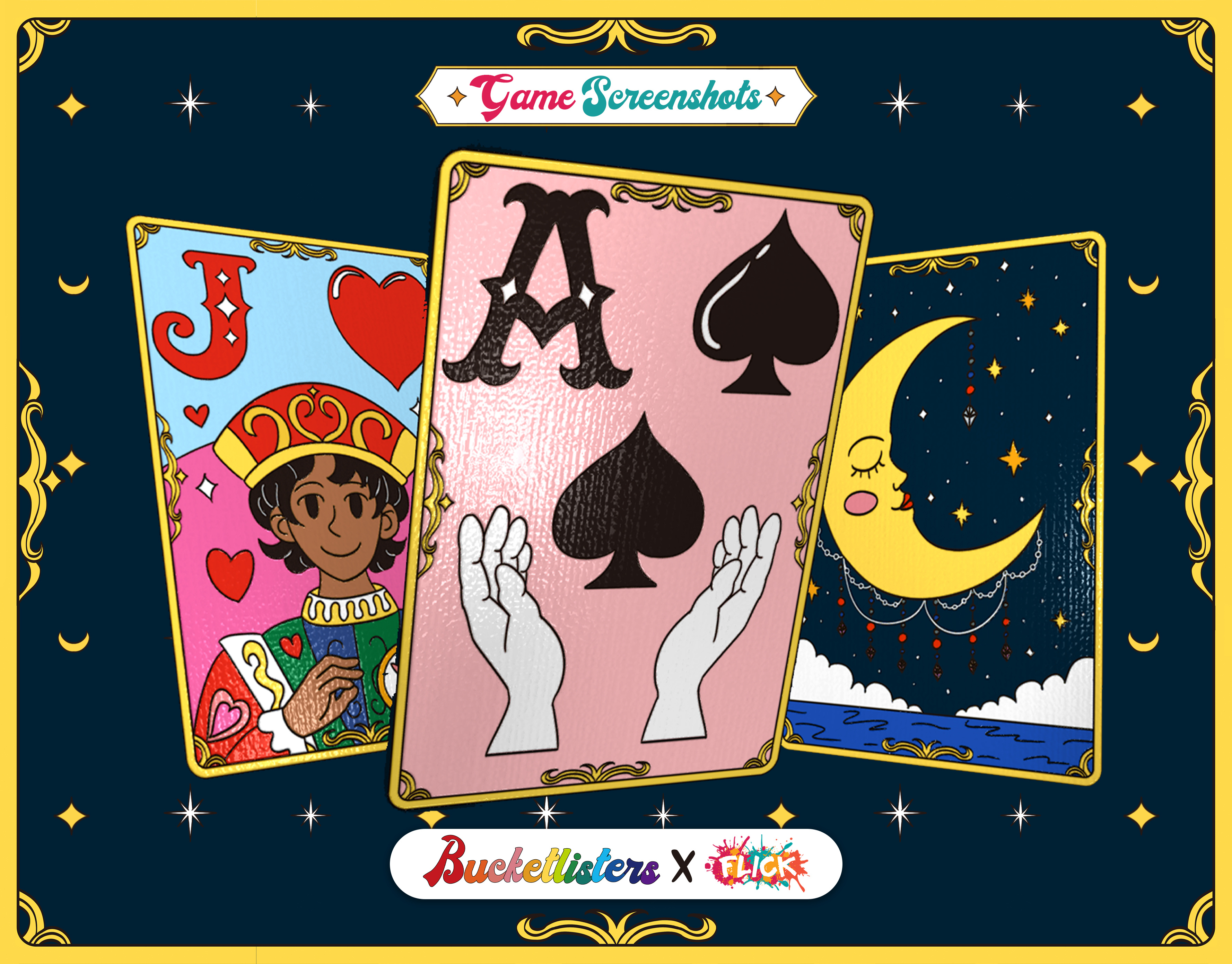 Collaboration with Flick Games Card Deck Screenshot artwork carddeck character deck deckdesign drawing fantasy fortune game gameart gamedesign graphic design illustration korean luck mobilegame tarot tarotcards