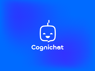 Cognichat ai cc character chatbot cognitive creators design dribbble emoji logo robot user interface weeklywarmup