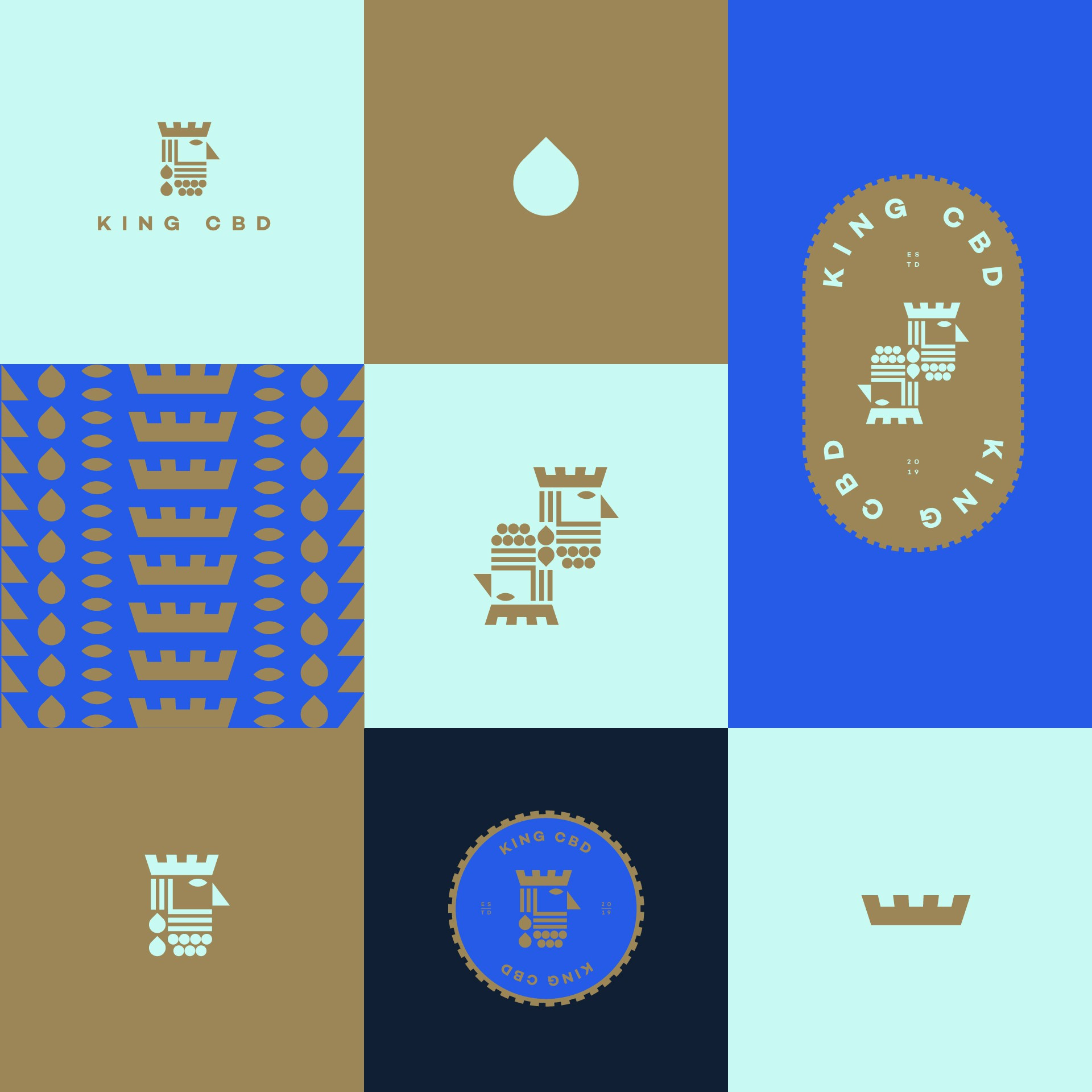 King CBD Logo & Brand Identity Design branding design graphic design logo