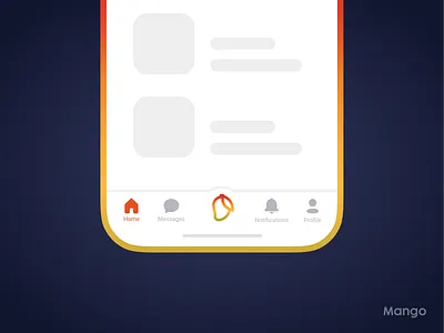 Mango Navigation Bar design mango mobile navbar social app ui