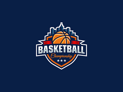 Basketball Championship Logo branding design flat game graphic design illustration logo logo design vector