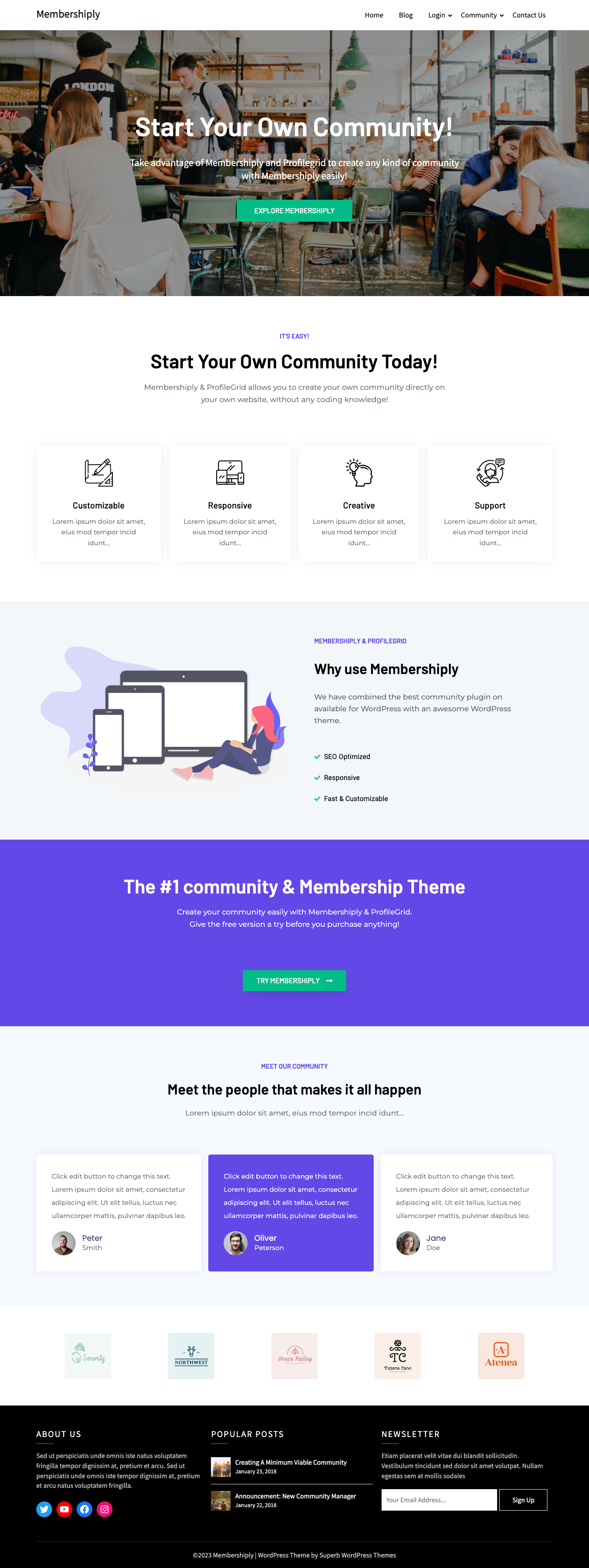 Membershiply Theme - Community & Forum theme for WordPress by Superb ...