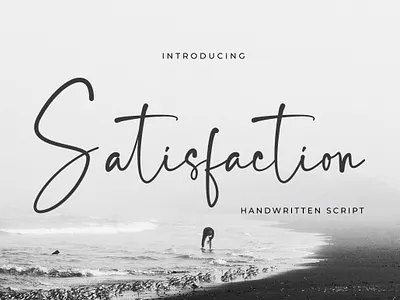Satisfaction Handwriting Font best seller branding design font font design free font illustration popular signature font trendy type typeface typography