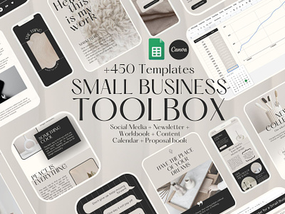 Small business Marketing TOOLBOX behance branding bundle canva canva design canva template design digital bundle digital marketing illustration logo marketing toolbox social media bundle templates bundle toolbox ui