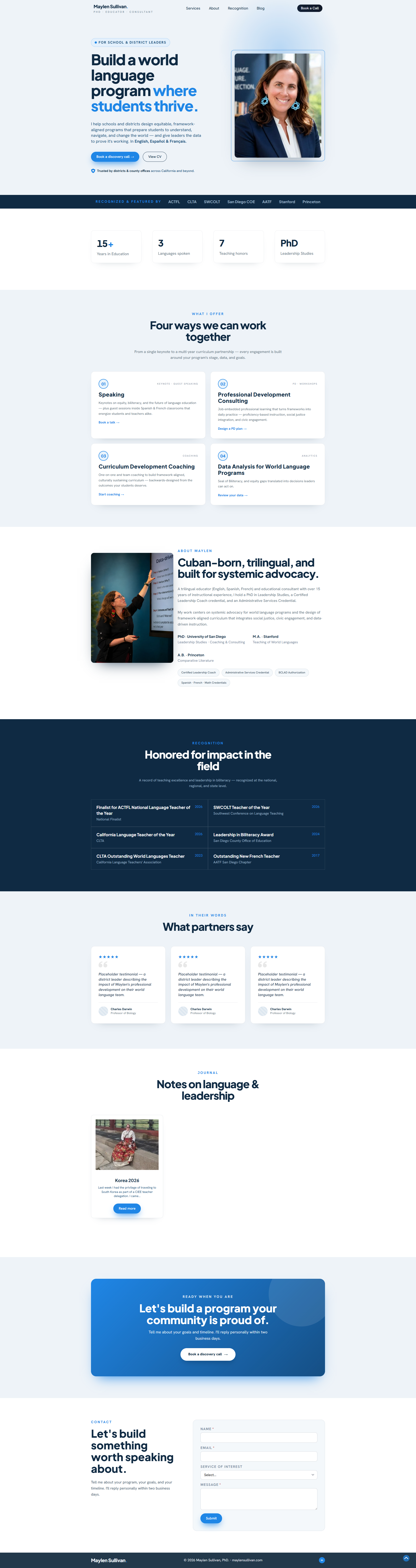 Maylen Sullivan - Personal Portfolio Consultant Website