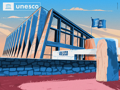 UNESCO, Paris | Illustration & AD architecture design illustration motion design unesco