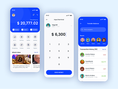 Finance Mobile App app application bank bank app bank card banking bitcoin card e wallet finance financial ios money money transfer transactions transfer ui wallet