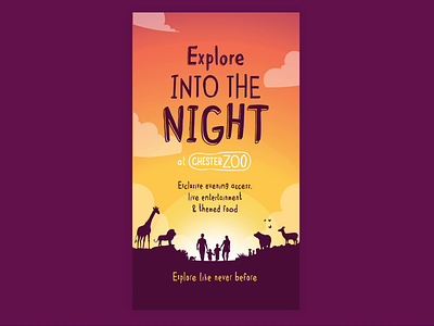 Chester Zoo | Into the Night branding charity cheshire chester event graphic design manchester zoo