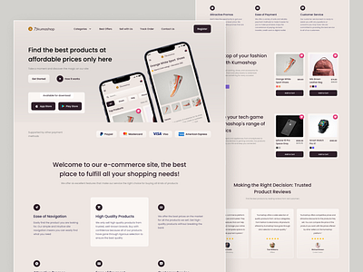 Kumashop | Web Design design shop ui website webui