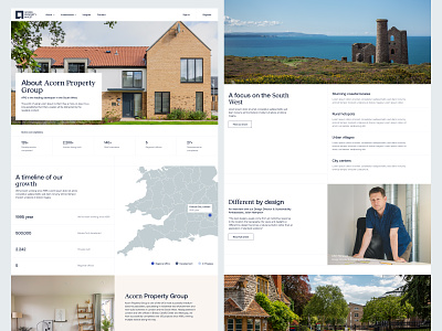 Acorn | About APG architecture brand branding design graphic design interface map minimalist property proptech real estate typography ui unikorns ux web