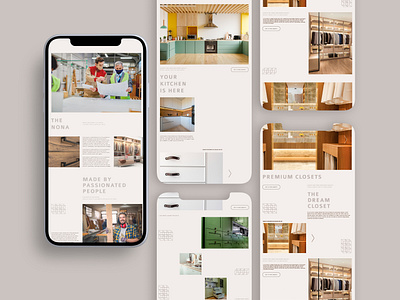 Nona Cabinets I Visual Id. & UX/UI Design app brand branding design figma graphic design illustration interface design logo logotype mobile ui ui design ux visual id webdesign website