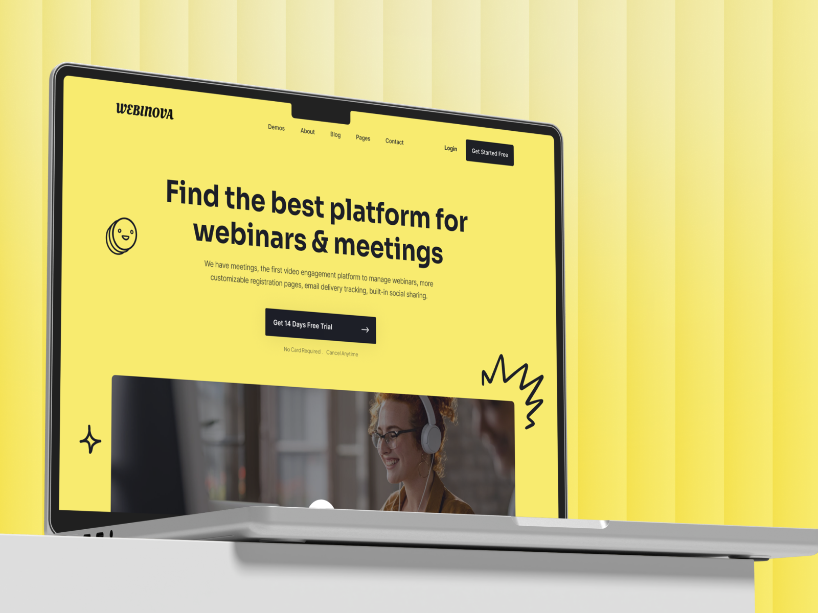 WebiNova - Webinar Platform Website Design conference website digital event event landing page event registration event website figma design landing page design modern website online event product design responsive design speaker showcase ui design user experience user interface ux design web design webinar landing page webinar website website design
