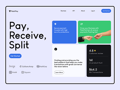 Flash Pay figma homepage landing page minimal payment transaction ui uiux web web design