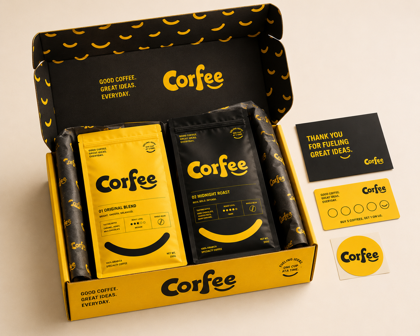Corfee — Coffee Packaging Design | Coffee SKU Label Design brand identity branding coffee bag design coffee brand coffee packaging consumer branding creative direction fmcg packaging food packaging graphic design label design packaging packaging design packaging mockup print design product design product packaging product visualization retail packaging specialty coffee