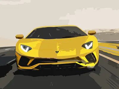 Digital Vector art Lamborghini Aventador adobeillustrator cars creative design exotic graphic design illustration illustrator lamborghini vector