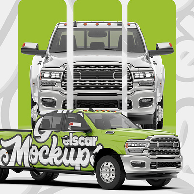 Pickup Truck Mockup - 002 3d advertising branding design graphic design illustration marketing