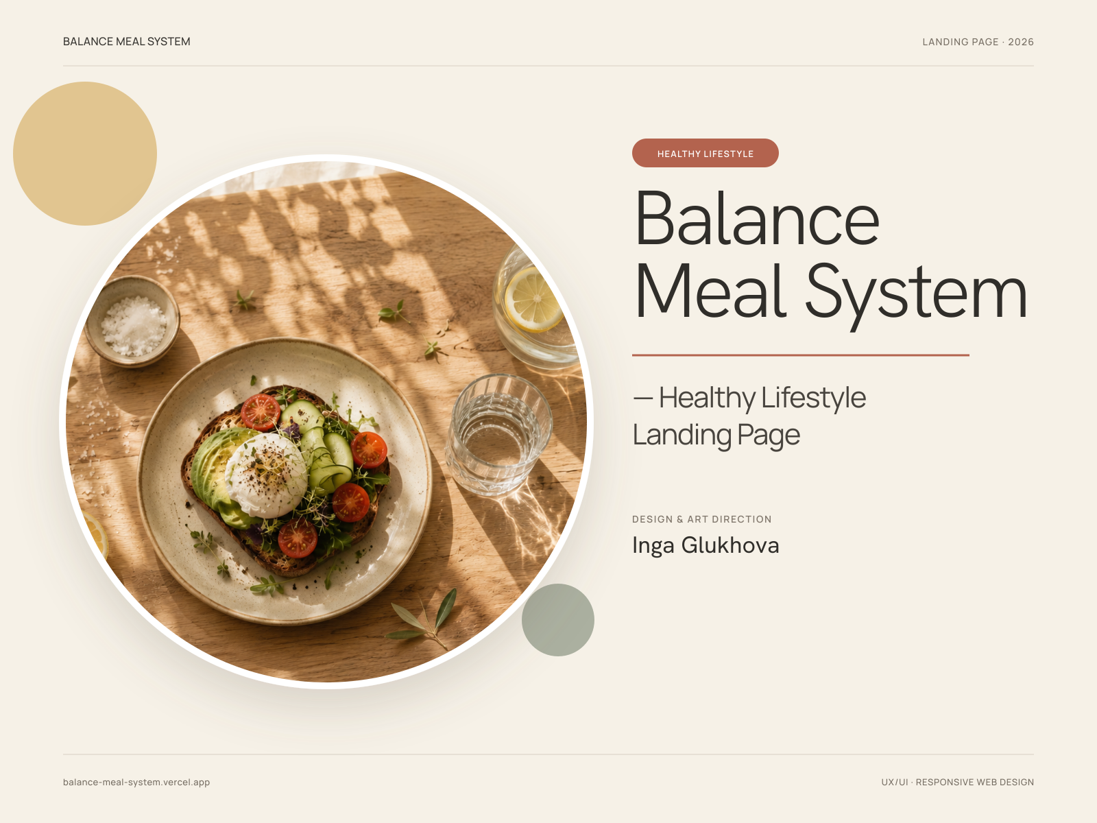 Balance Meal System — Landing Page branding design landingpage ui uidesign