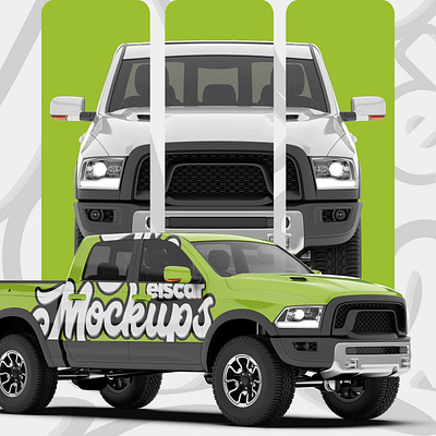 Pickup Truck Mockup - 003 3d advertising branding design graphic design illustration marketing