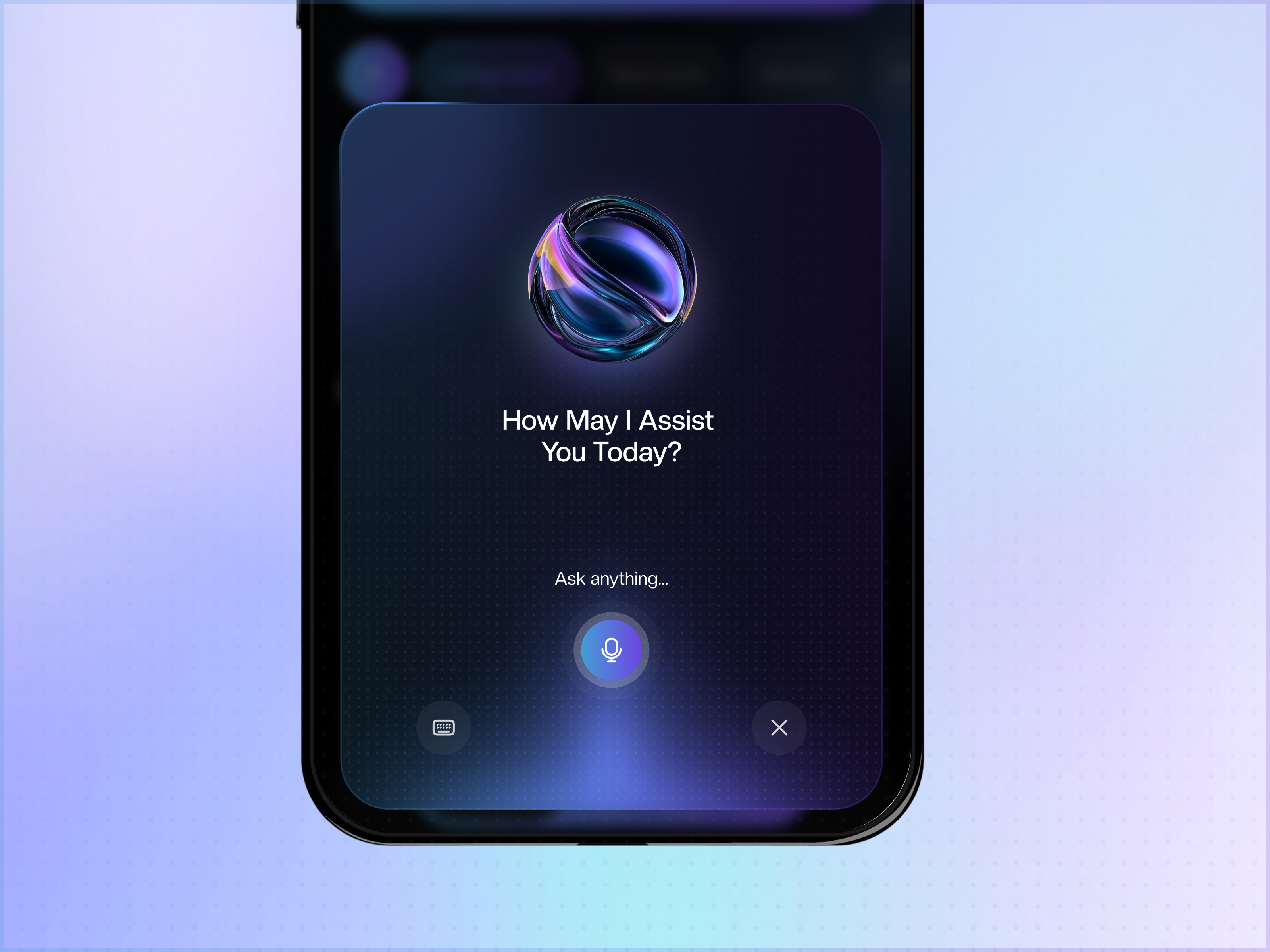 AI Voice Assistant UI | Smart Home Mobile Experience ai assistant ai ui app design conversational ui dark ui figma futuristic ui glassmorphism interaction design mobile app mobile design mobile ui product design smart home ui ui ui design user interface ux ux design voice assistant