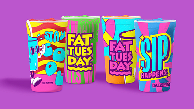 Fat Tuesday Cup Illustrations 3d design graphic design illustration