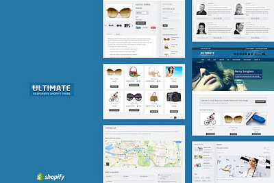 Ultimate Responsive Shopify Theme branding graphic design illustration ui vector