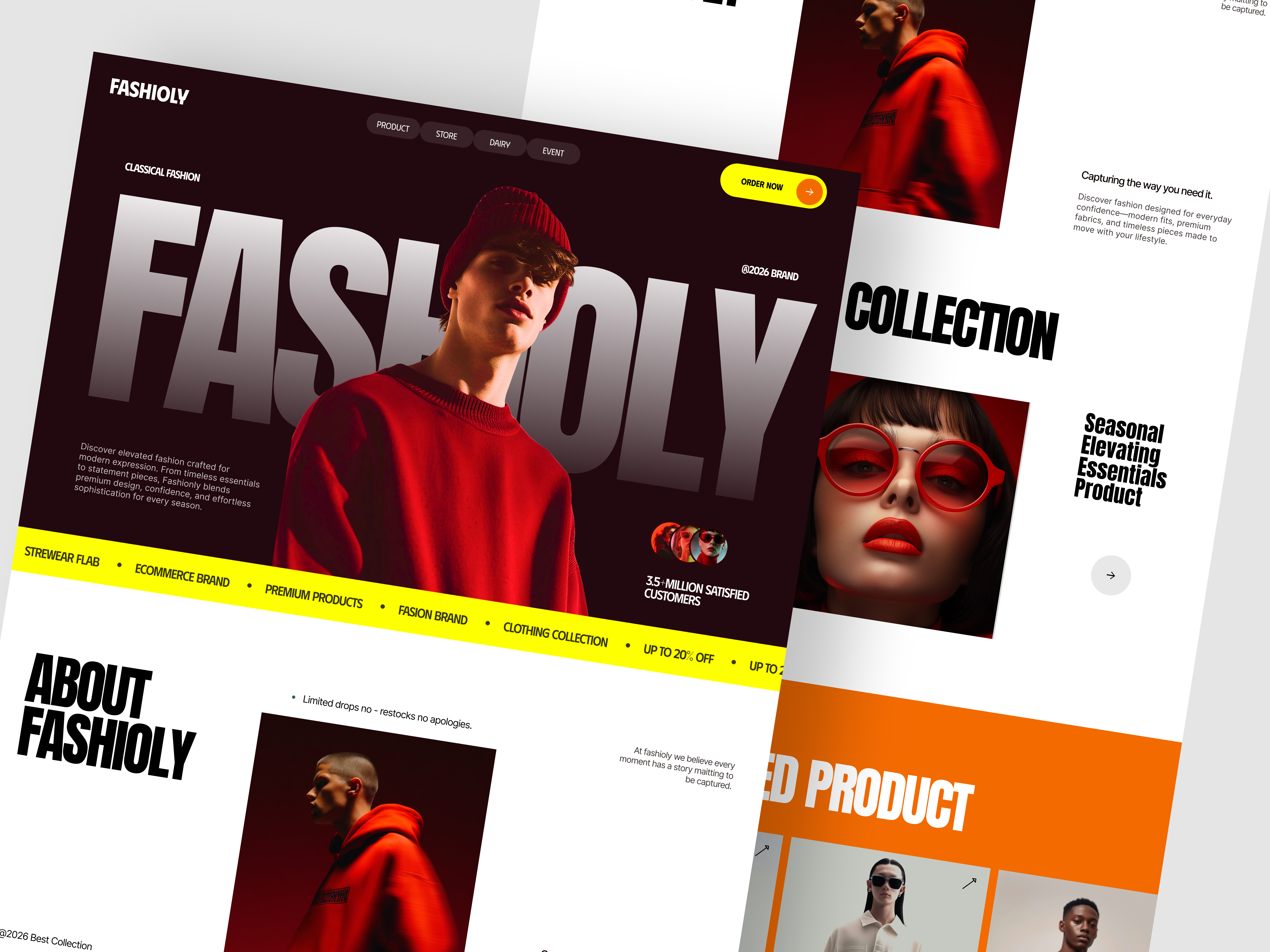 E-commerce Website For Clothing Brand | Clothing Store apparel website branding clothing brand clothing store e commerce website fashion brand fashion brand website design fashion e commerce figma figma template homepage design landing page landing page design luxury streetwear website streetwear ui design ux design web design webflow website design