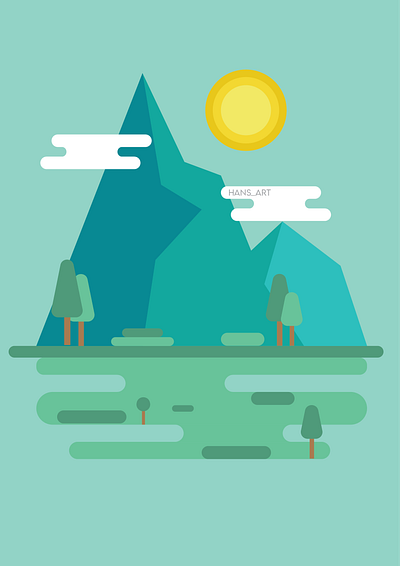 Simple Landscape Illustration design graphic design illustration vector