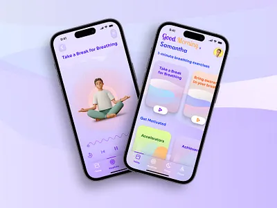 Meditation app : Ocean branding graphic design mobile app mobile app design ui uiux