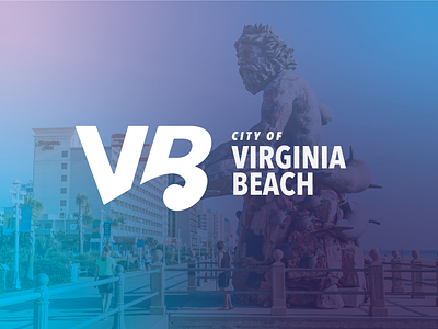 Virginia Beach Logo Proposal beach city citylogo citylogos logo monogram neptune simple vb virginia virginiabeach wave