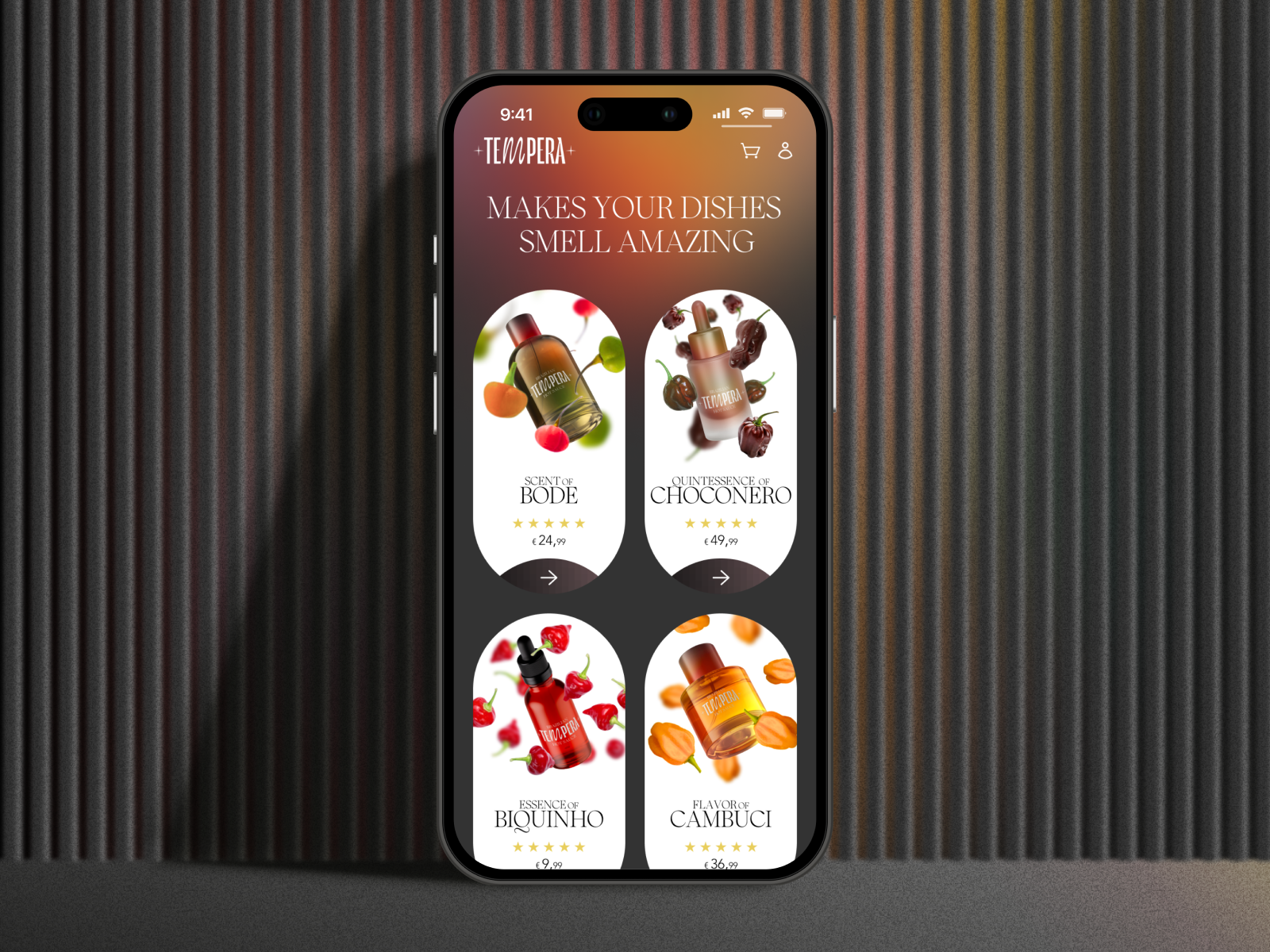 Tempera App animation app design app mobile branding graphic design hot sauce ios app logo motion graphics ui ui design