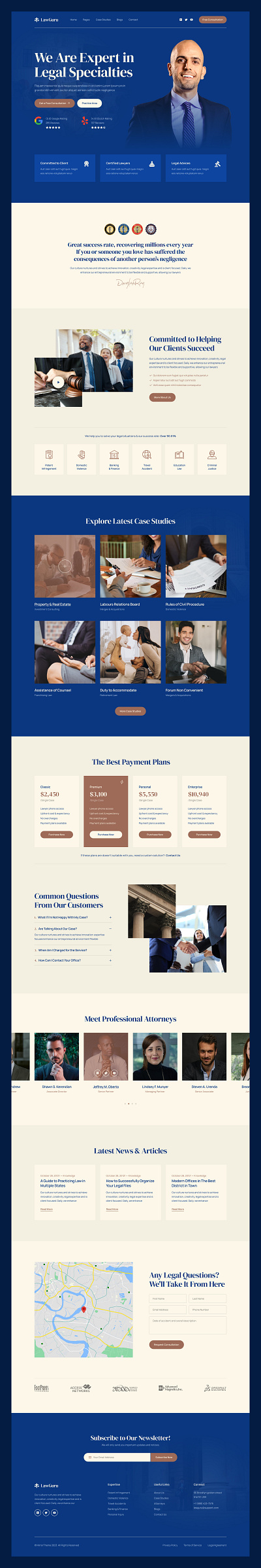 LawGuru - Law Firm & Attorney advocate attorney business consultancy firm justice landing page law law firm law website lawyer legal support ui ui design ux website