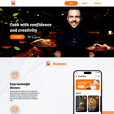 Cook Mate Recipe App app design mobile prototyping ui ux ux research web wireframing